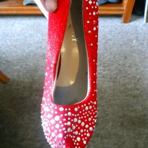 Red Sparkly Heels